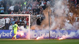 No fans in the front rows during Saturday night’s A-League Melbourne Derby