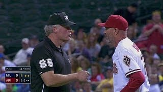 MIL@ARI: Gibson tossed after disputing umpire review