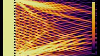 A linear wave hitting a diffraction grating 3: large angle