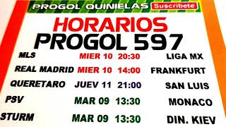 Horarios Progol 597  |  Horarios Progol 597  Media Semana Analisis  |  Horarios #Progol597