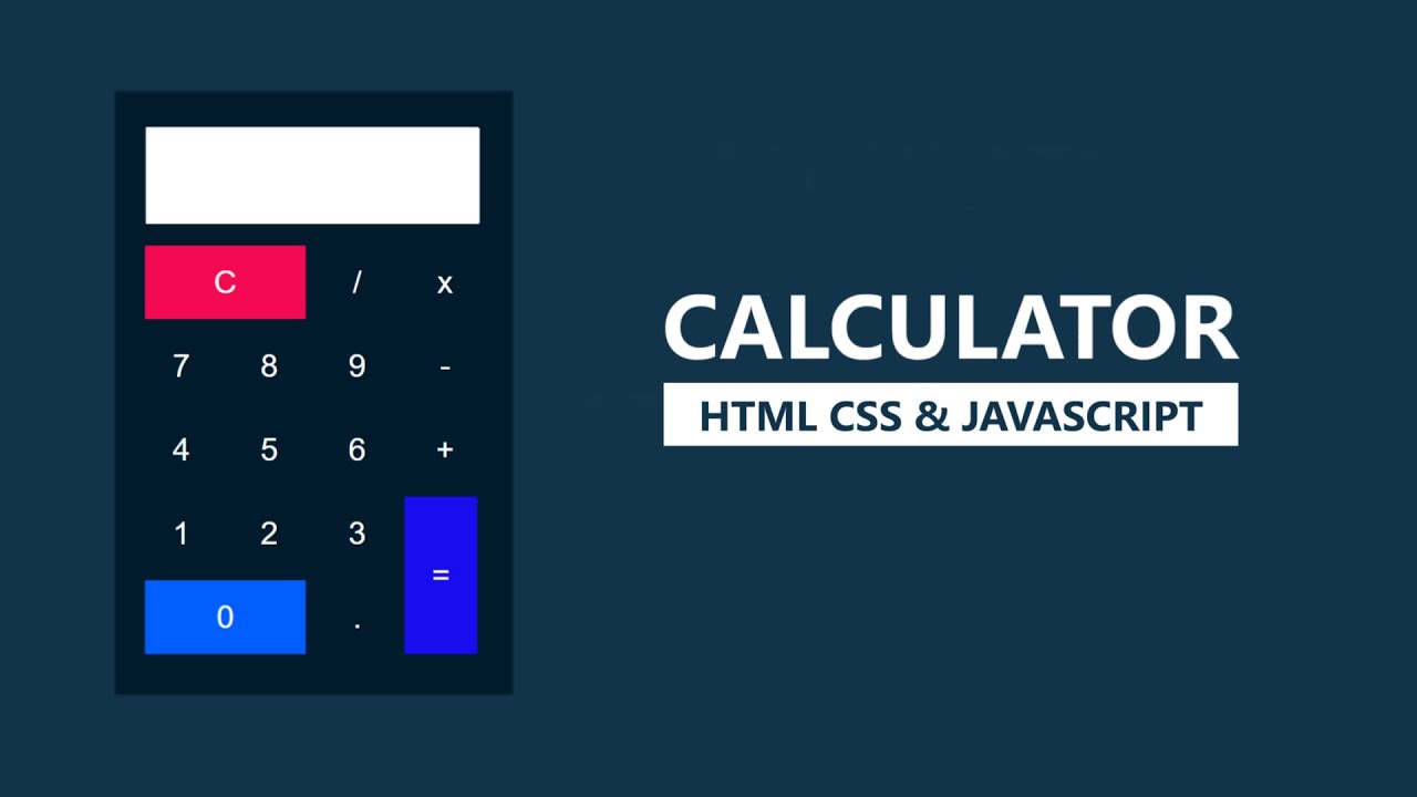 How To Make Calculator Using HTML CSS And JAVASCRIPT | WEB CODER - YouTube