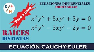 EDO -40. Ecuación de Cauchy-Euler. Raíces distintas. No 6 y 7. Sección 4.7. Dennis G. Zill