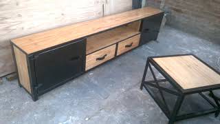 Mueble Rack para tv led Industrial vintage