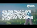 From Goals to Results: How to Operationalize Sustainable Procurement in Your Enterprise