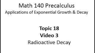 Modeling Radioactive Decay with the Exponential Decay Model