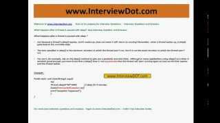 what happens after a thread is paused with sleep java interview question and answer