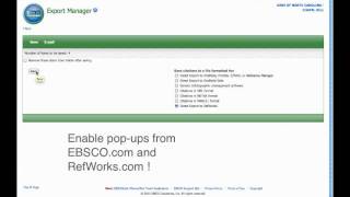 Export multiple EBSCO articles to RefWorks