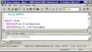 SQL SERVER Tutorial - T-SQL: Built-in Functions - RAND - ROUND