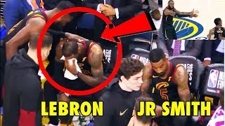 LeBron James REACTS to JR Smith's Game 1 Mistake! (2018 NBA Finals)