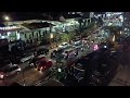 Suasana depan Stasiun KAI Yogyakarta malam hari, di lihat dari kamar hotel Abadi Yogyakarta