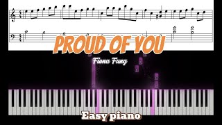 Proud Of You (Fiona Fung) | Easy piano x Piano sheet x Synthesia | A.N Piano