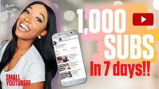 How to get YOUR FIRST 1000 SUBSCRIBERS on YOUTUBE in 2020| How I got 1000 subs in 7 days| ANALYTICS