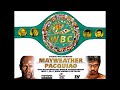 pacquiao vs mayweather wbc wbo wba ring 1 million dollar emerald belt on the line