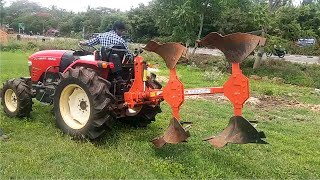 VST Shakti 5025R Branson Tractor with Bull Agro Hydraulic Reversible Power Plough | NGM Online Bro