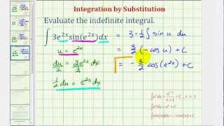 Ex: Indefinite Integral Using Substitution with Exponential and Sine