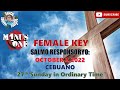 FEMALE KEY!!!Salmo Responsoryo: October 2, 2022-CEBUANO/MINUS ONE/INSTRUMENTAL