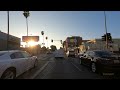 driving entire sunset blvd from downtown la to pacific coast highway los angeles 4k usa