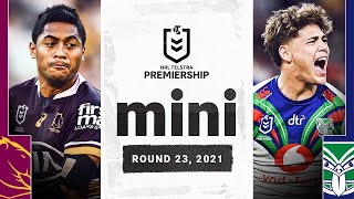 Old buck and young bull duke it out | Broncos v Warriors Match Mini | Round 23, 2021 | NRL