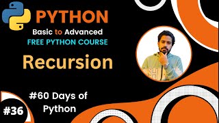 Day-36🐍 60 Days of Python | Python Function Recursion | Recursive Function in Python (Bangla)