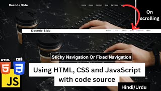 Sticky Navigation Bar On Scroll Using Vanilla Javascript | Fixed Navbar | Responsive Sticky Nav Bar