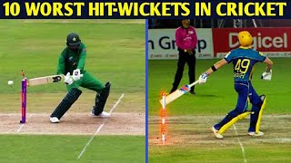Top 10 Worst Hit-Wickets in Cricket History __ All Times Cricket