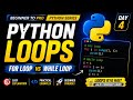Python Loops Explained 🔥 | For Loop & While Loop in Python | Beginner to Pro Day 4 🐍