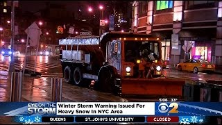 Winter Storm Warning Issued For NYC Area