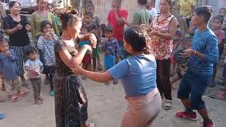 Hamsapara women dance after having dinner New year celebration 2021