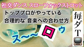 社交ダンス　スローフォックストロット　トッププロがやっている合理的な音楽への合わせ方