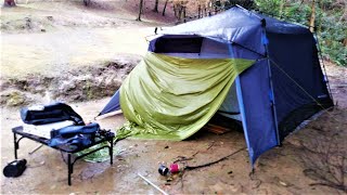 突風と豪雨でテント崩壊ソロキャンプ