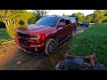 mowing our front yard at 5 inches after our texas trip. pov mowing