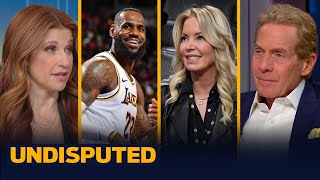 LeBron all smiles with Lakers' owner Jeanie Buss: This indicate LBJ will re-sign