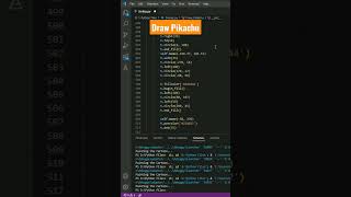Draw Pikachu using Turtle Python😲🔥 | wait till the end | Python #coding #shorts