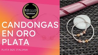 Aretes pendientes aros en oro plata 925 🎁👸