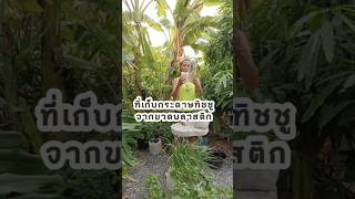 ที่ใส่กระดาษทิชชู่จากขวดพลาสติก #เกษตรป๊อบป๊อบ #โตเต็มฟาร์ม #diy #gardening #ปลูกผักกินเอง