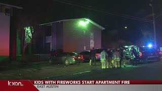 At least 16 displaced after juveniles play with fireworks, spark fire at east Austin apartment