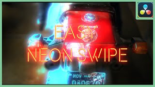 The Easy Neon Swipe Transition | DaVinci Resolve 18 |