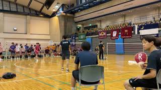 令和5年度関西学生バドミントン秋季リーグ戦　3日目　男子1部Bブロック　龍谷大学vs 立命館大学　S2丸山拓海vs衣川真生