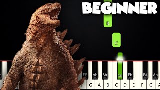 Godzilla Theme (King Of The Monsters) | BEGINNER PIANO TUTORIAL + SHEET MUSIC by Betacustic