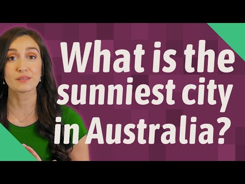 What town has the most sunny days in Australia?