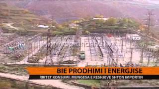 Bie prodhimi i energjisë - Top Channel Albania - News - Lajme