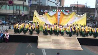 2016 3 13 浜松がんこ祭り  ヤマハ前会場   静岡大学　お茶ノ子祭々   江南よさこい連～kohga～  同志社大学　「よさ朗」  メインステージ