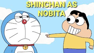 Shinchan characters in doraemon | Animation | #doraemon #shinchan #notyourtype