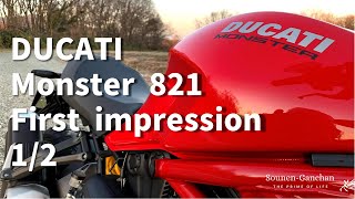 2018年式 Monster821　納車1ヶ月 ドゥカティ入門者なりの徹底レビュー！