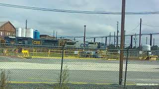 CSX RICE yard in waycross GA WITH SD70MAC dash-8 in storage