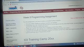 Week-8 programming solution || nptel programming data structures and algorithms using python (2020)