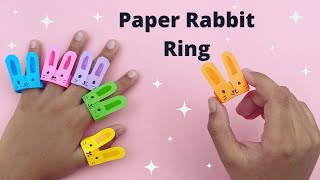 Origami Paper Rabbit Ring | How to make paper ring || Paper Rabbit Ring || Paper Bunny Ring