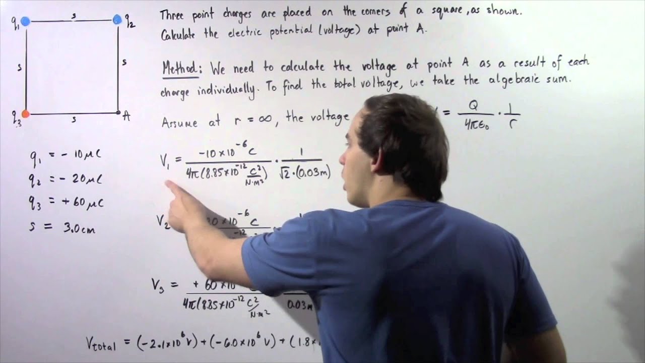 Electric Potential Example 3 Youtube