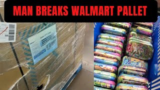 Dude Breaks Into Walmart Pallet of Prismatic Evolutions Mini Tins