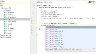 Objects and Classes Part 2(Constructors)